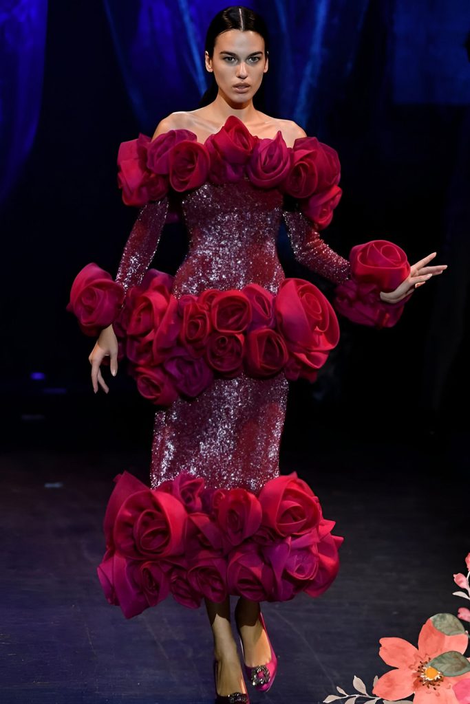 Bold Florals – Oversized Blooms & 3D Details