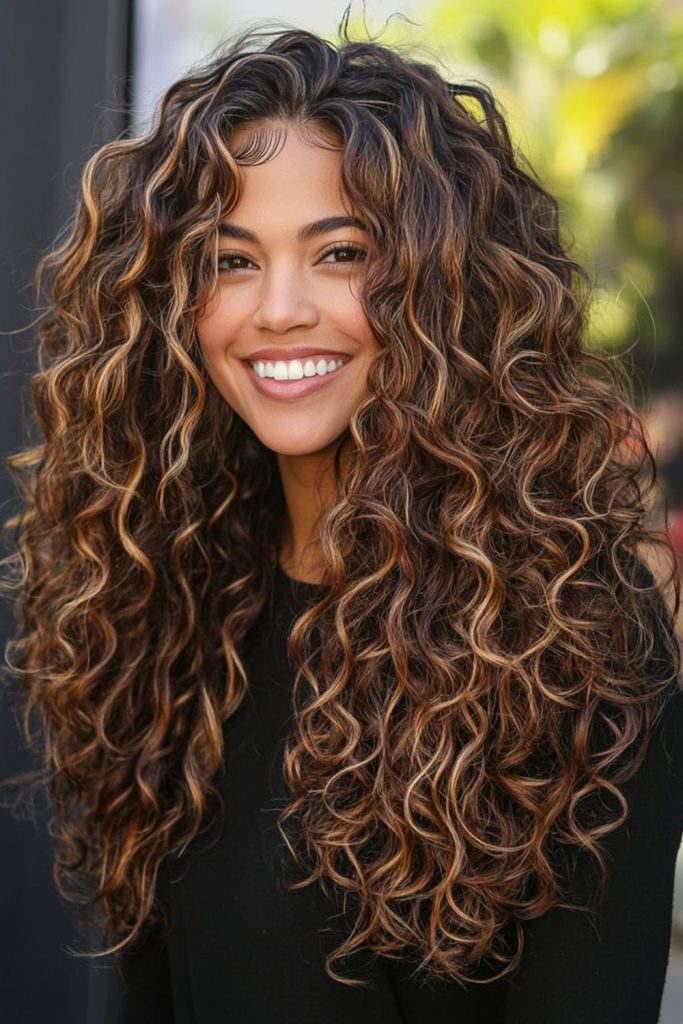 Butterfly Cut with Defined Ringlets Emphasizing Natural Curls