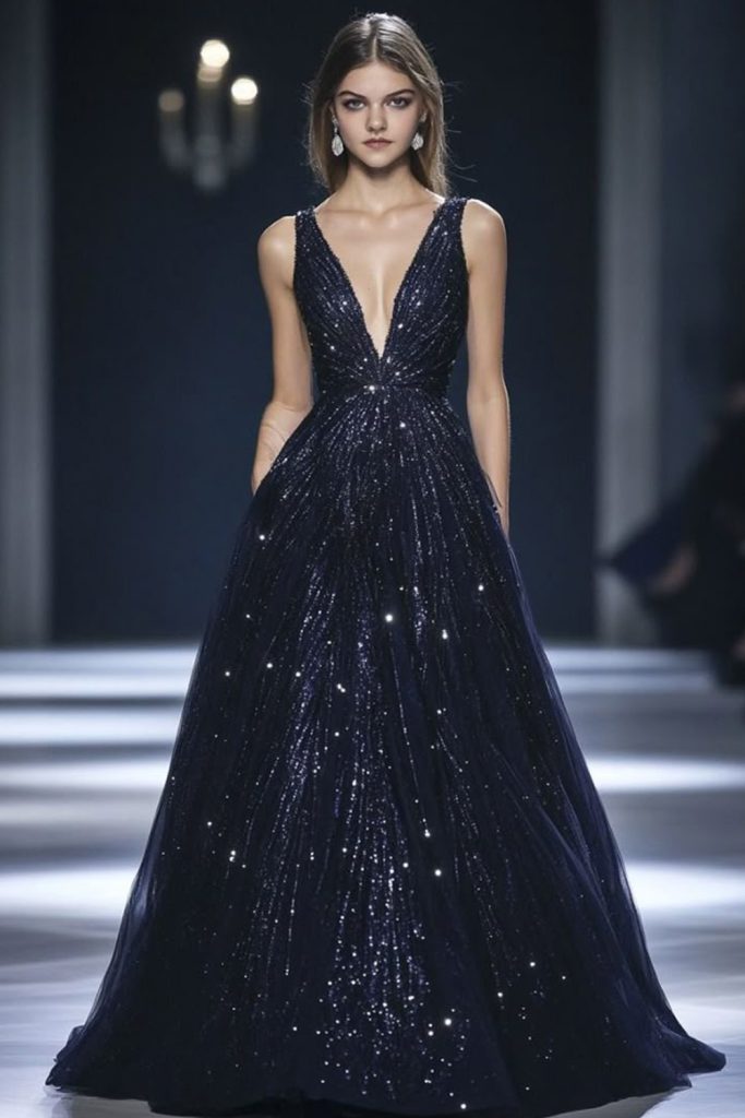 Celestial Glow Starry Embellished Dresses
