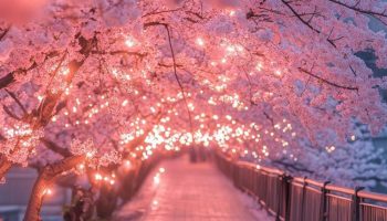Cherry Blossom Pathways Walking Through a Spring Wonderland