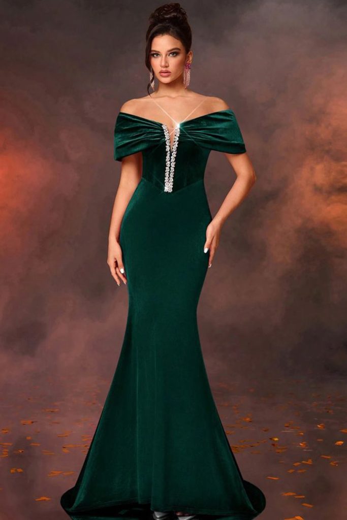 Classic Hollywood Off Shoulder Mermaid Gowns