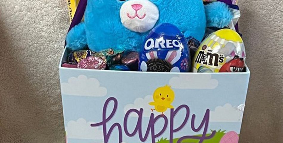 Easter Basket Displays the Usual Candy Container