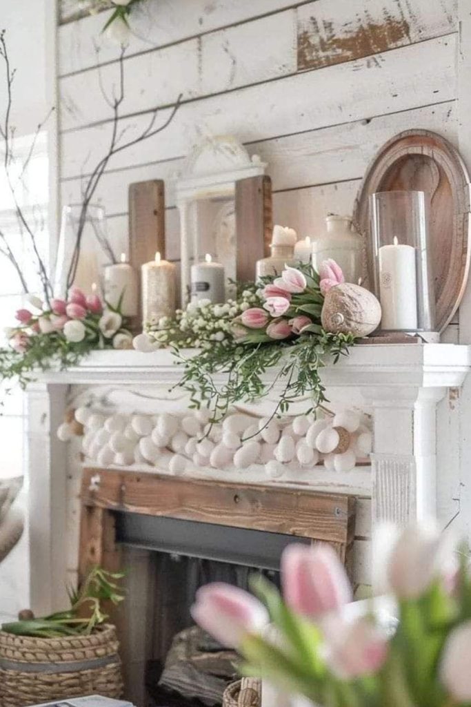 Enhance Your Fireplace Mantel with Spring Florals