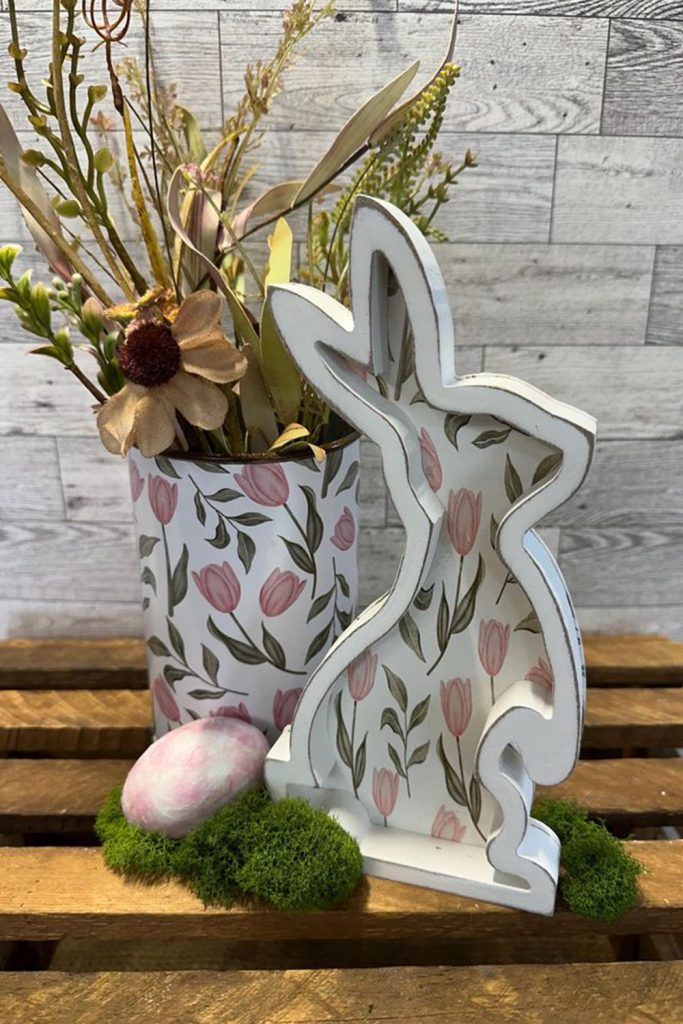 Floral Bunny Silhouettes A Stylish DIY Wall Art Idea