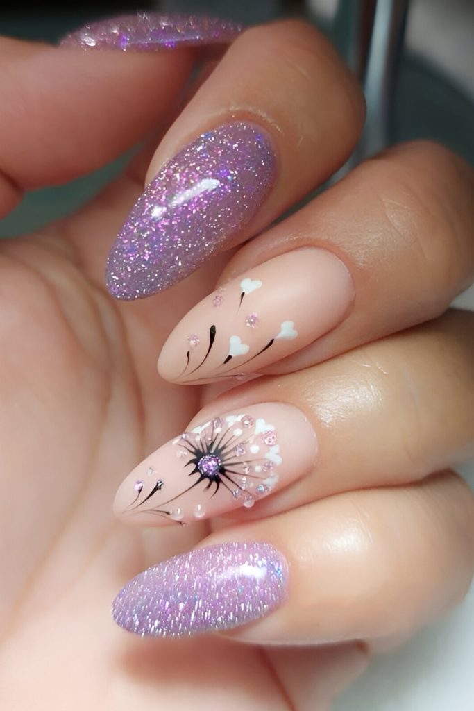 Glittery Floral Accents for a Touch of Glam