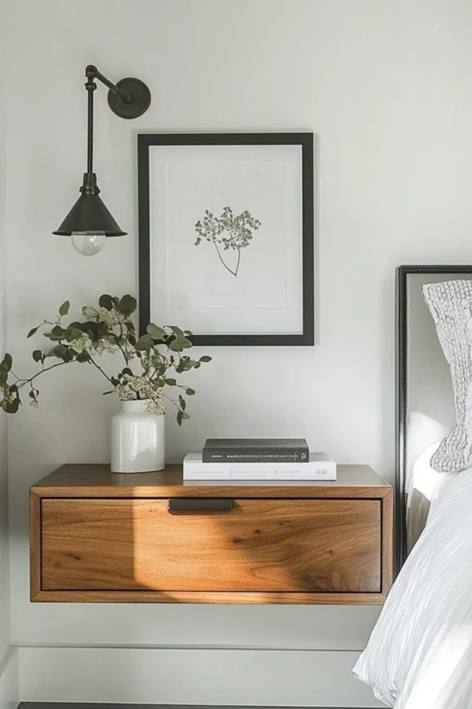 Install Floating Nightstands for a Modern Touch