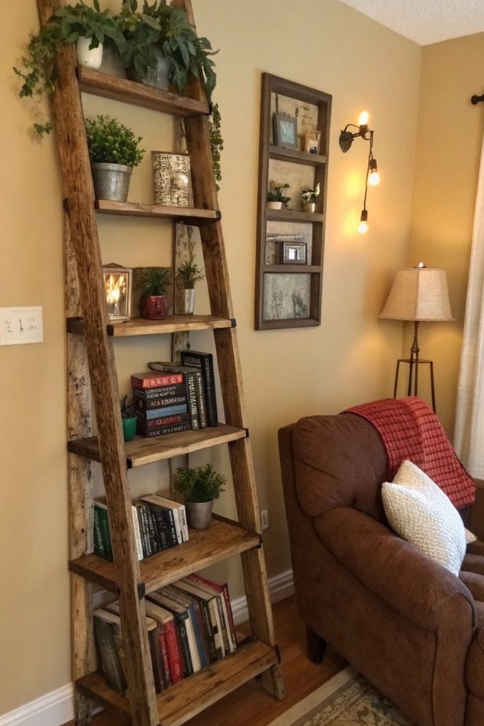 Ladder Shelves for Functional Décor