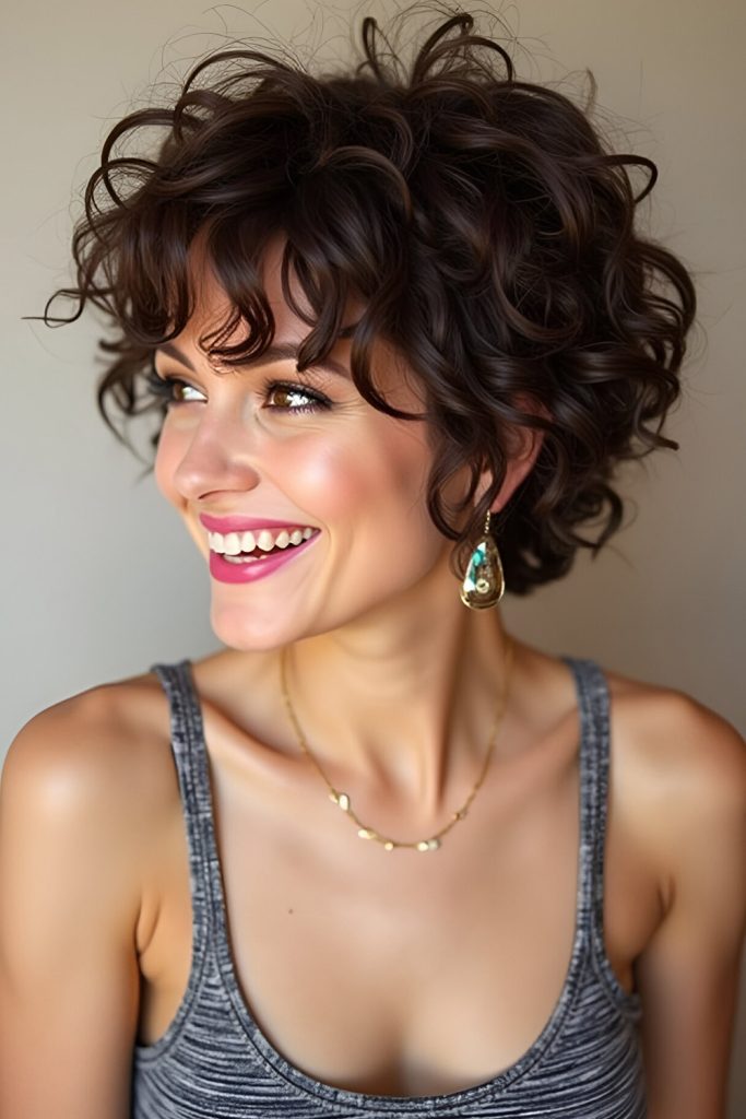 Layered Curly Bob Volume and Definition for a Fuller Appearance