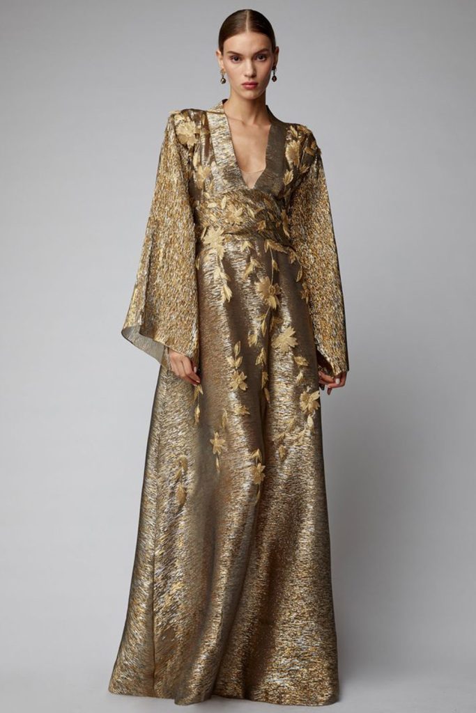 Oscar de la Renta Silk Crepe Gown
