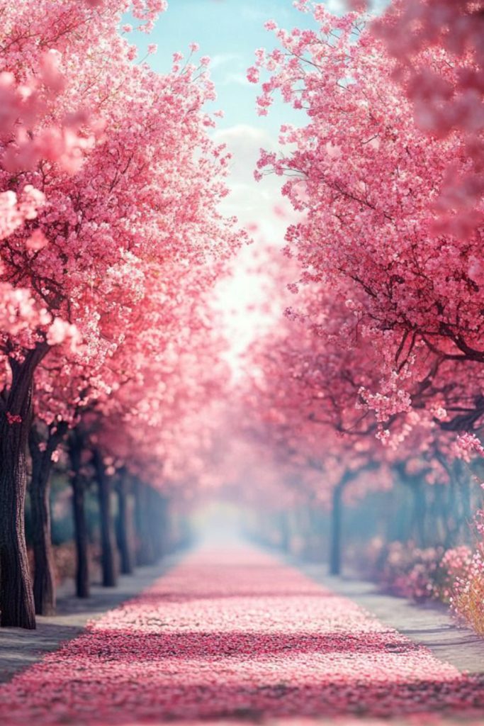 Pastel Skies and Blossoms A Soft and Serene Delight