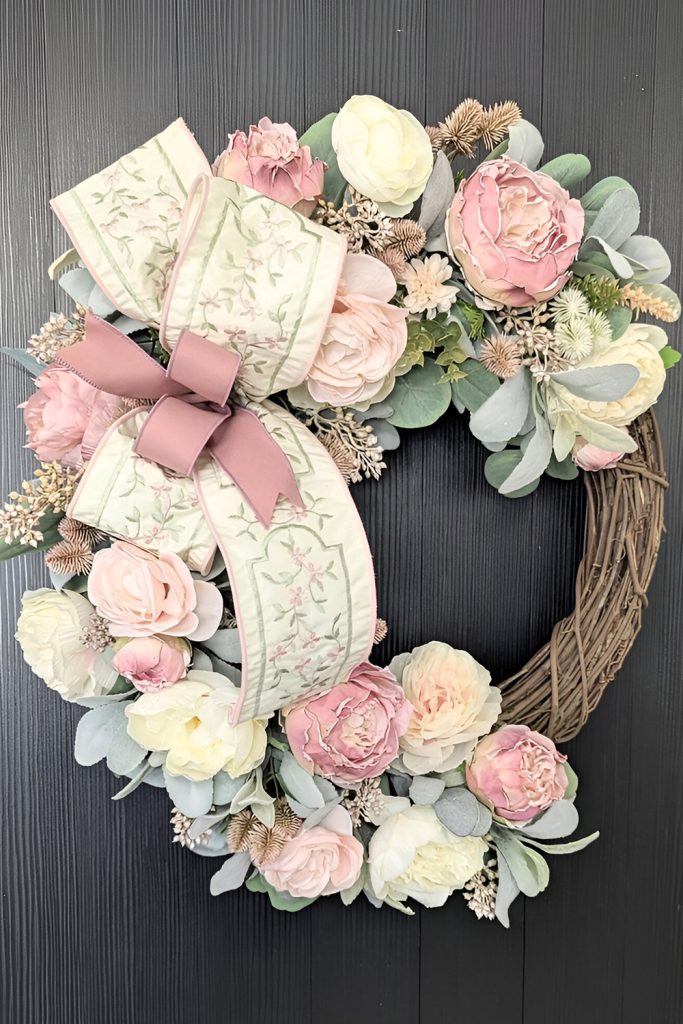 Peony Wreaths for a Soft and Romantic Touch