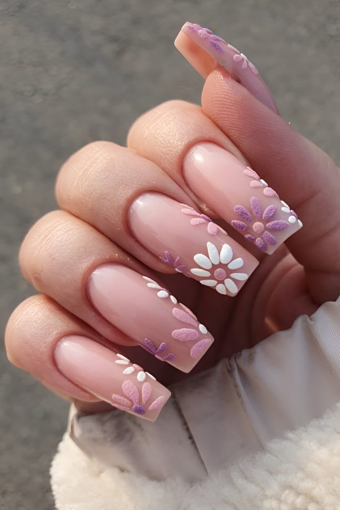 Pink Camellia Nails for a Classic Floral Aesthetic