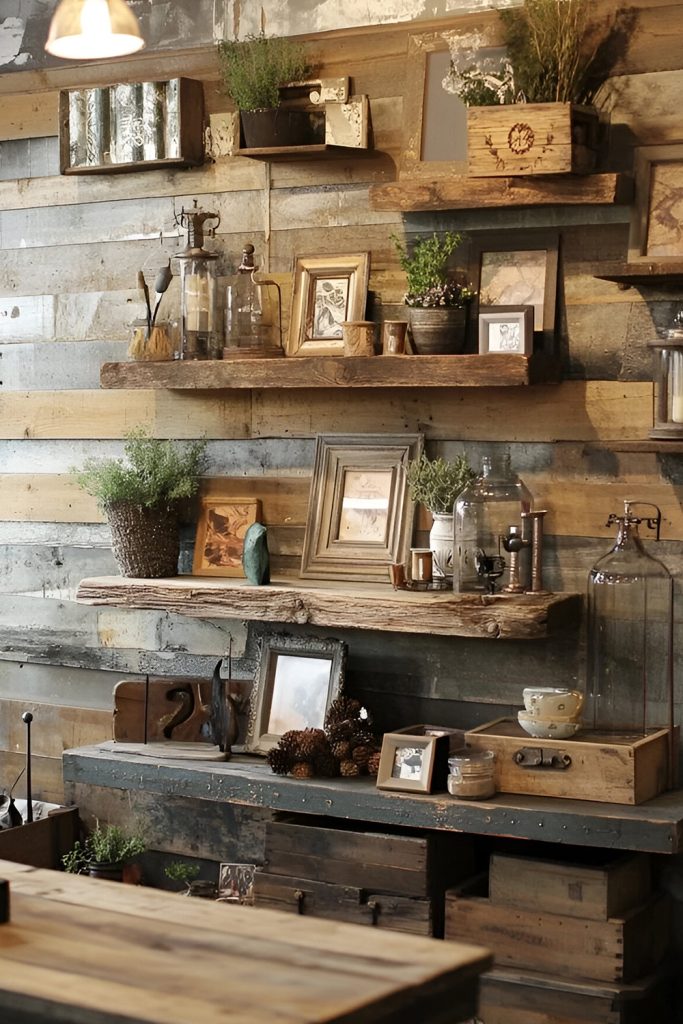 Reclaimed Wood Shelving Functional Storage with a Rustic Appeal
