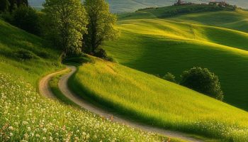 Rolling Green Meadows Nature's Fresh Awakening