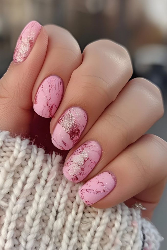 Rose Quartz Nails