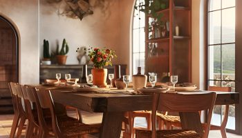 Rustic Wooden Dining Tables as the Focal Point