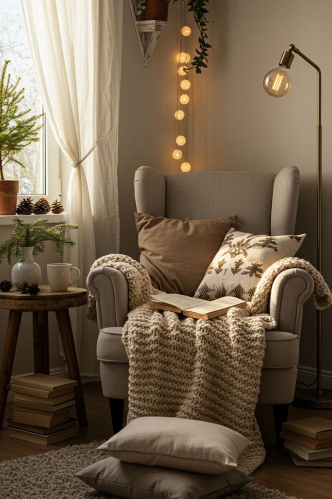 Set Up a Spring Themed Reading Nook with Cozy Touches
