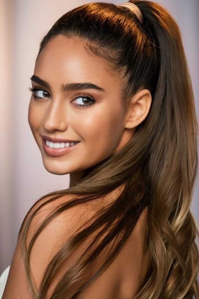 Sleek Layers with High Ponytail Simple and Stylish for Summer Weather