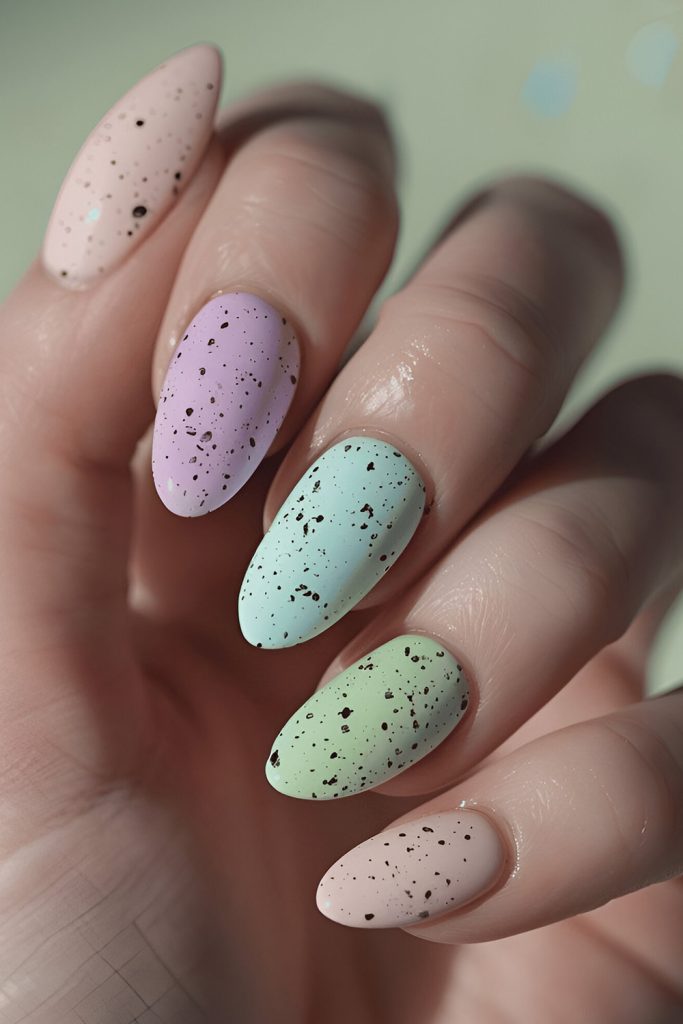 Speckled Egg Nails – A Cute & Playful Easter Inspired Look