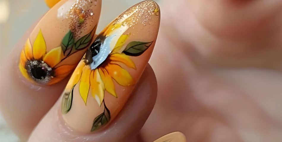 Sunflower Nails for a Bright and Cheerful Vibe