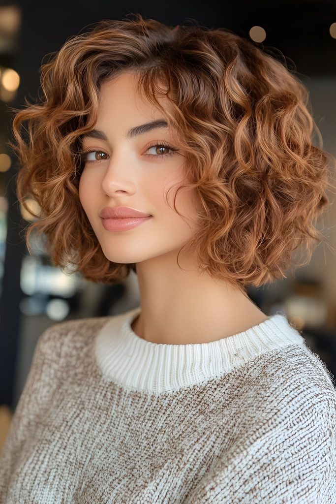 Wavy Curly Bob Soft, Romantic Twist on Curls