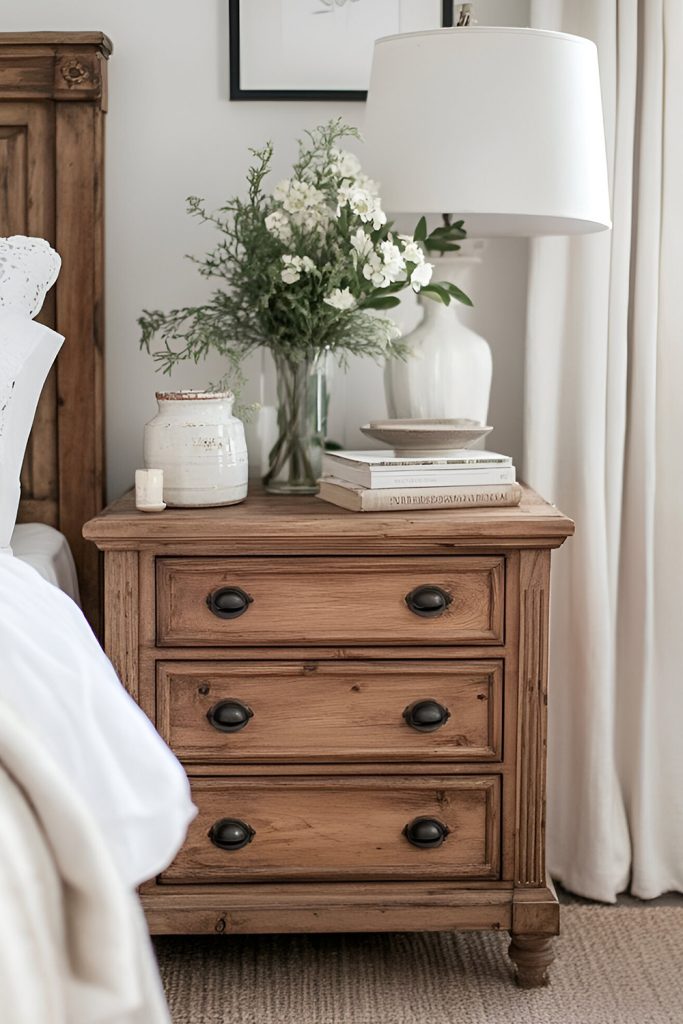 Wooden Nightstands and Dressers Vintage Inspired Storage Solutions