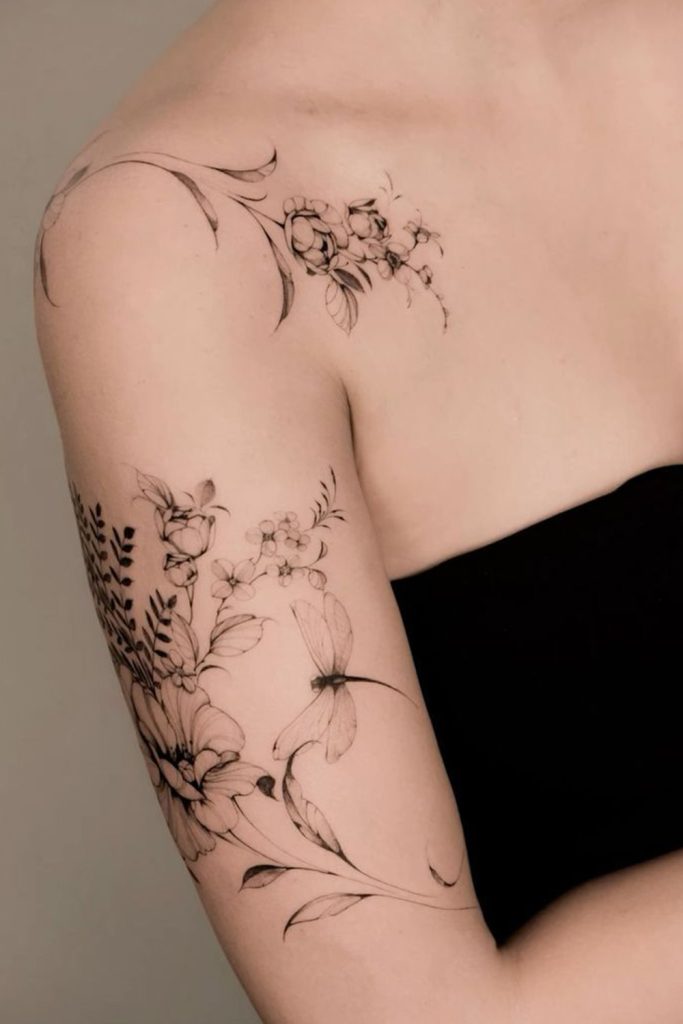 Large Scale Botanical Sleeve Turning Your Skin into a Garden