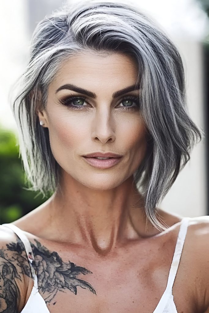 Pearl Grey Highlights A Subtle and Shimmering Enhancement