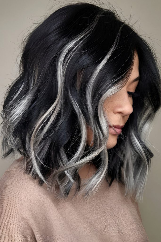 Silver Ombre Waves A Dazzling Combination of Dark and Light