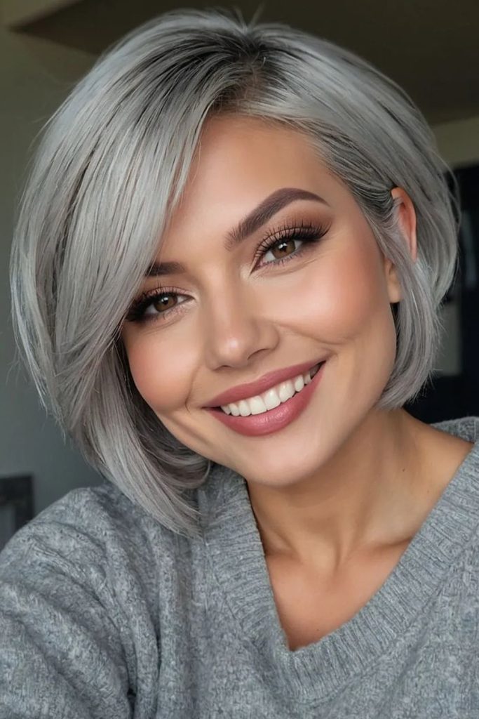 Smoky Grey Bob The Chic and Timeless Short Hair Trend