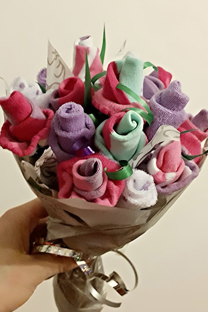 Sock Flower Bouquet
