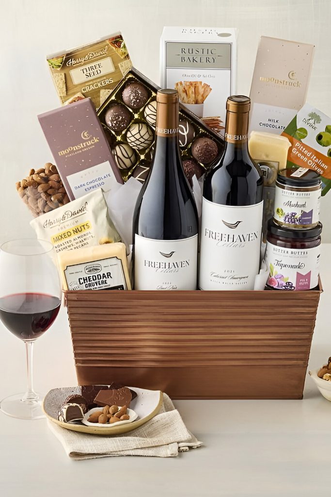 Toast Her with a Wine & Chocolate Pairing Basket