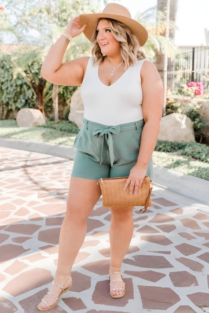 Adorable & Pulled Together Paperbag Shorts + Fitted Tank