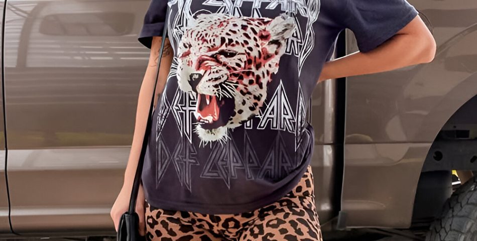 Band Tee and Biker Shorts