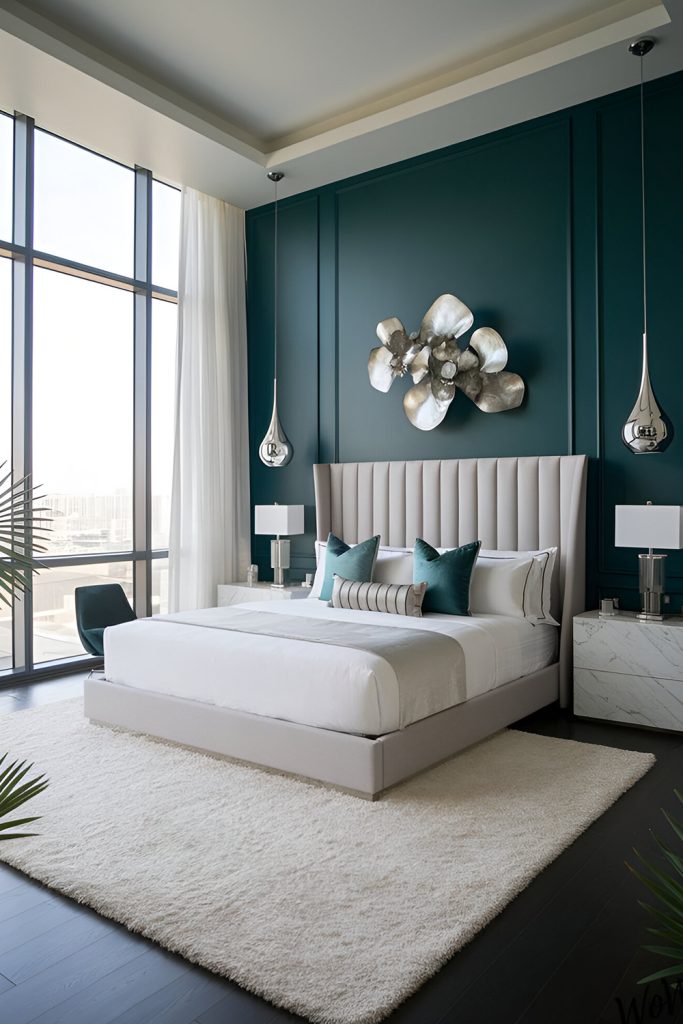 Blackened Teal Meets Porcelain White