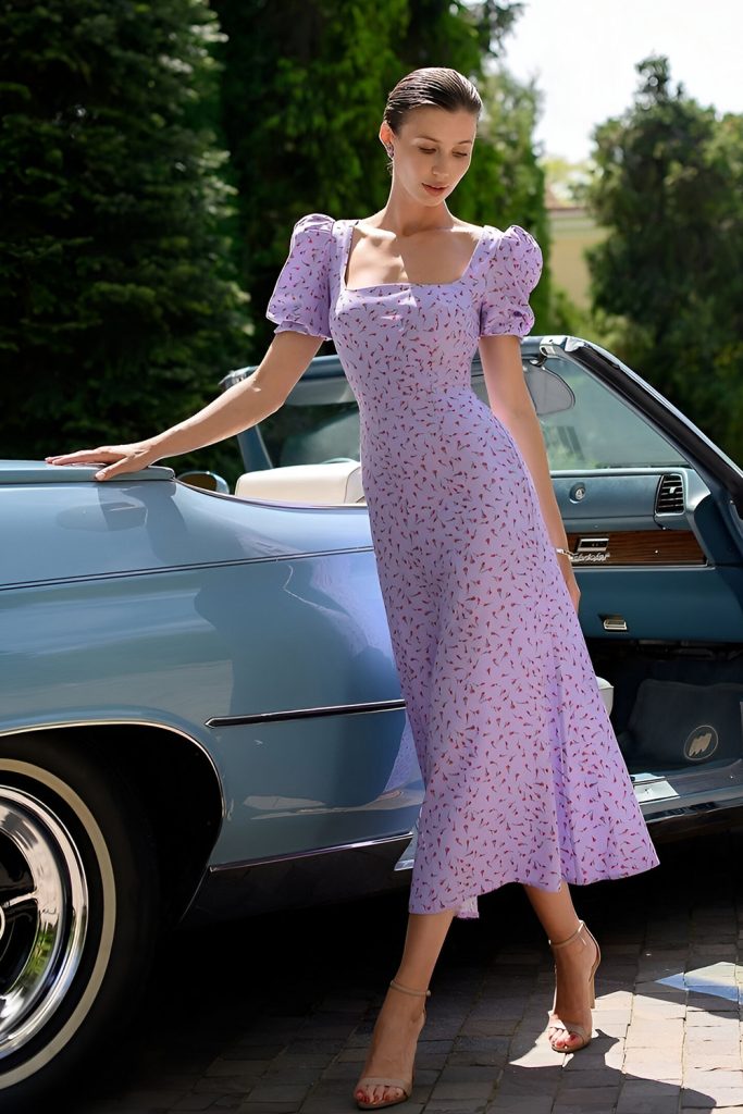 Bloom with Grace in a Floral Midi Dress