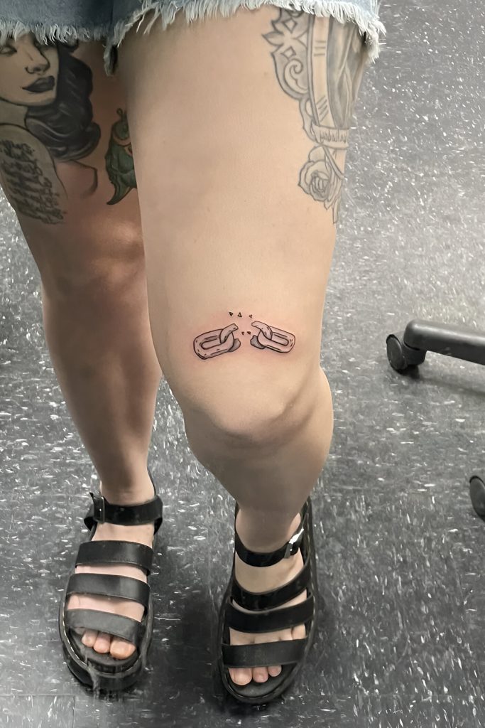 Breaking Free Torn Chain Tattoos