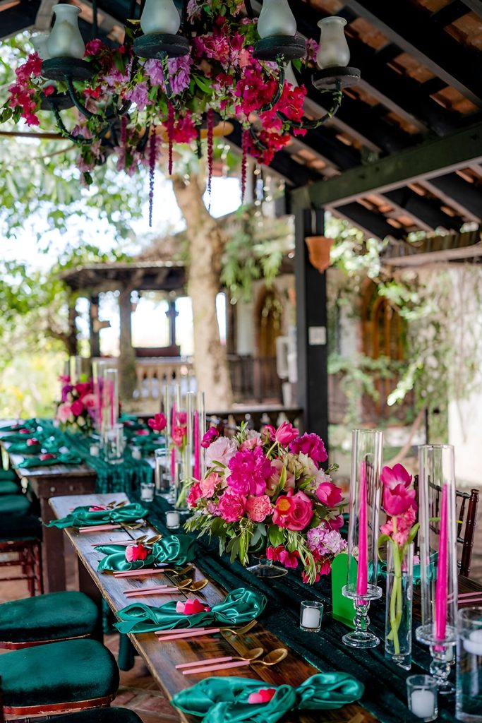 Bright Fuchsia & Emerald Glamorous Garden Party