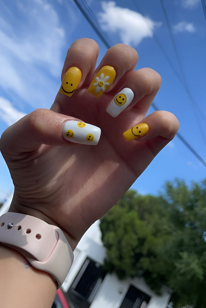 Brighten Up With Smiley Face Nail Art That's Simply Happy