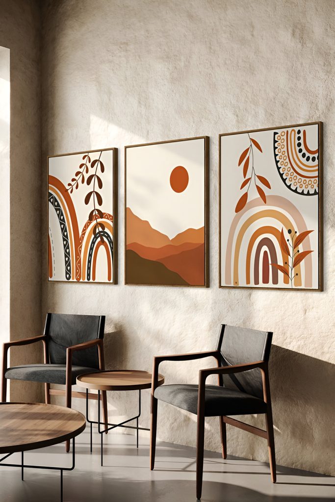 Bring Warmth and Pattern with Warm Fabric Wall