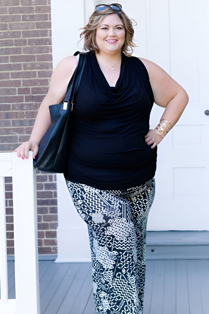 Chiffon Palazzo Pants and Blouse