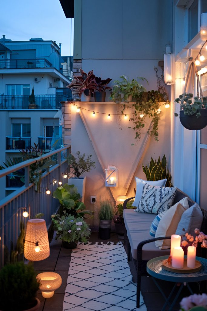 Create Evening Ambience with Lanterns or Candles