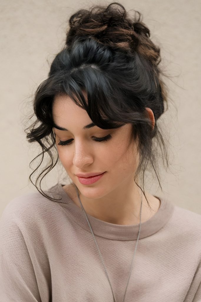 Curly Curtain Bangs Ideal for Loving Your Natural Texture