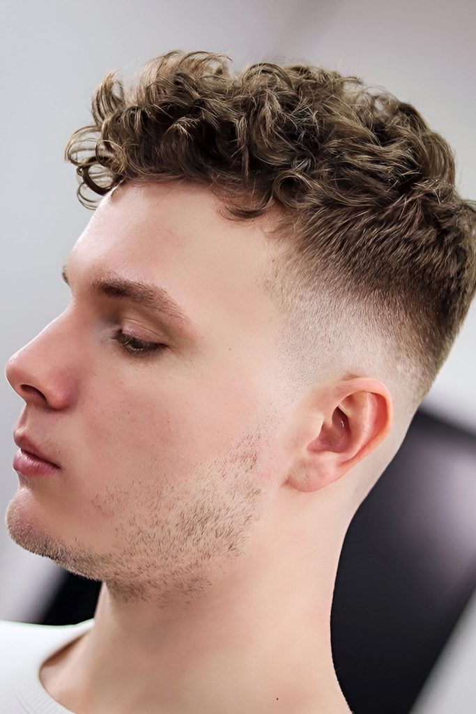 Curly High Top Fade Defined Sides