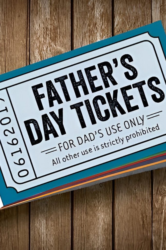 Dad's Favor Bank Coupon Book He'll Use
