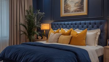 Elegance with Midnight Blue & Burnished Gold