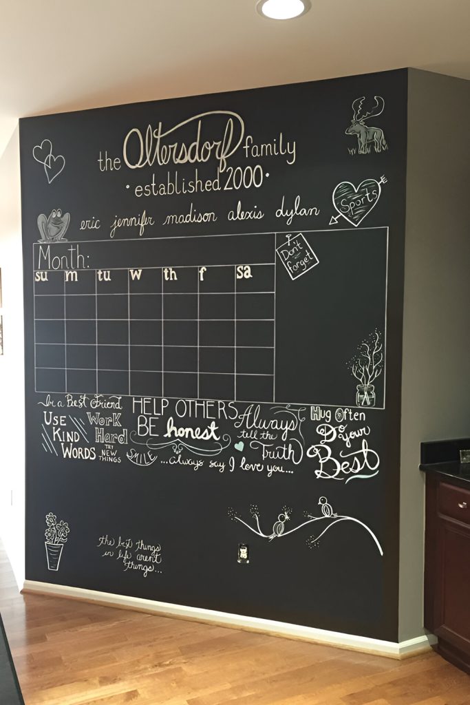 Every Day with a DIY Chalkboard Wall Section