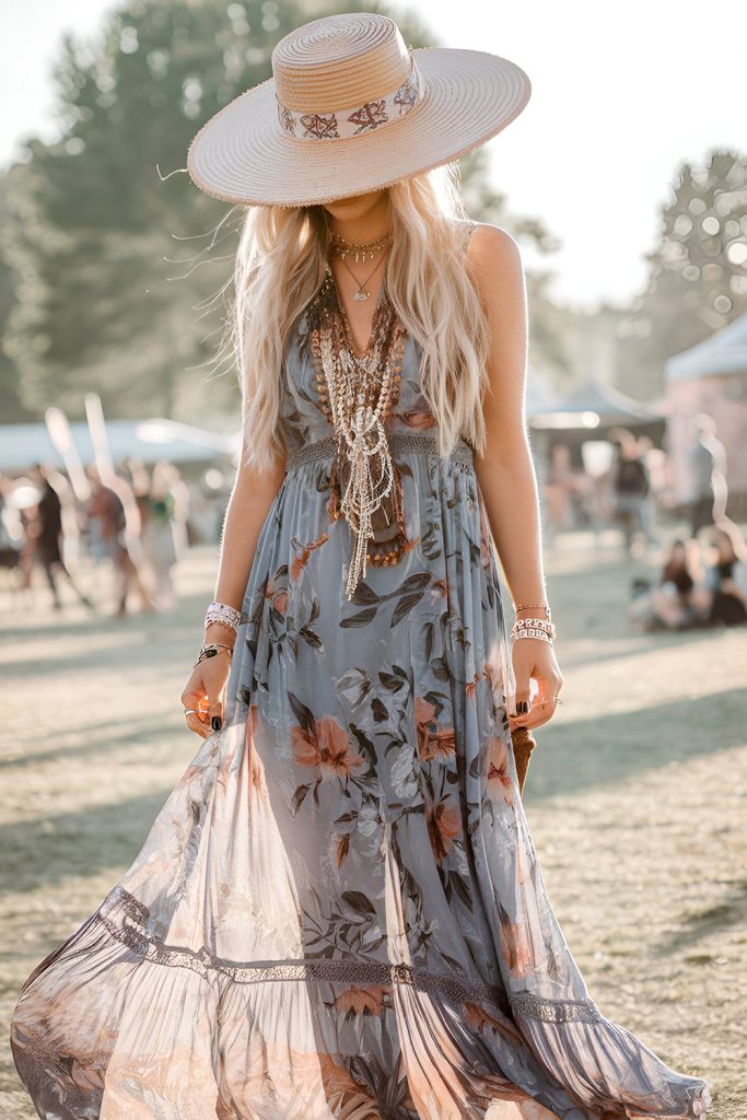 Get Vibes with a Flowing Boho Maxi Dress