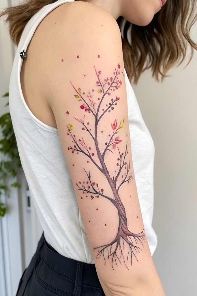 How a Tree Tattoo Tells of Family and Growth