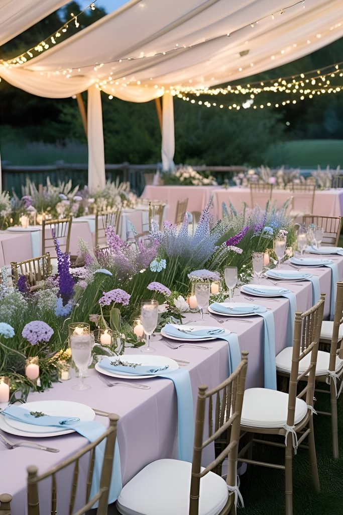 Lavender & Dusty Blue Serenity in Bloom